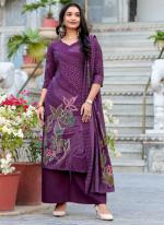 Roman Silk Maroon Casual Wear Printed Readymade Kurti Set